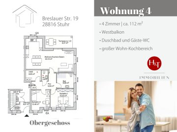 Großzügiges Wohnen im Effizienzhaus 40 EE – Die nachhaltige Einfamilienhaus-Alternative, 28816 Stuhr, Dachgeschosswohnung