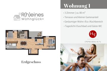 R(h)eines Wohnglück+ umweltfreundlich wohnen im Effizienzhaus 40 EE, 28816 Stuhr, Erdgeschosswohnung