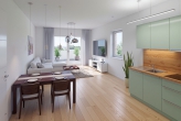 Neubau Elhornstraße - modern, nachhaltig und komfortabel! - KI Visualisierung_Wohnzimmer