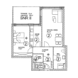 Vermietete 2-Zimmer-Wohnung mit ca. 80 m² Wohnfläche, Garten & Tiefgarage in Kirchweyhe - Grundriss