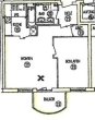 Sonnige 2-Zimmer-Wohnung mit Westbalkon - Grundriss