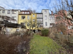 Familienglück mit Kamin und Garten – Obergeschosswohnung in der Neustadt - rückwärtiger Gartenblick
