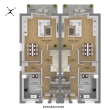 Wohnen im Grünen: Neubau von vier Reihenhäusern in Melchiorshausen - Erdgeschoss Variante 1