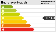 Flüsseviertel: Hochparterre-Wohnung mit Terrasse! - Energieskala