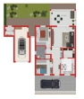Modern und barrierefrei: Komfortabler Bungalow in zentraler Lage - Grundrissskizze inkl. Außenbereich