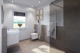 QNG-Plus Neubau EH 40 - Stadtvilla In den Dalmen - Badezimmer